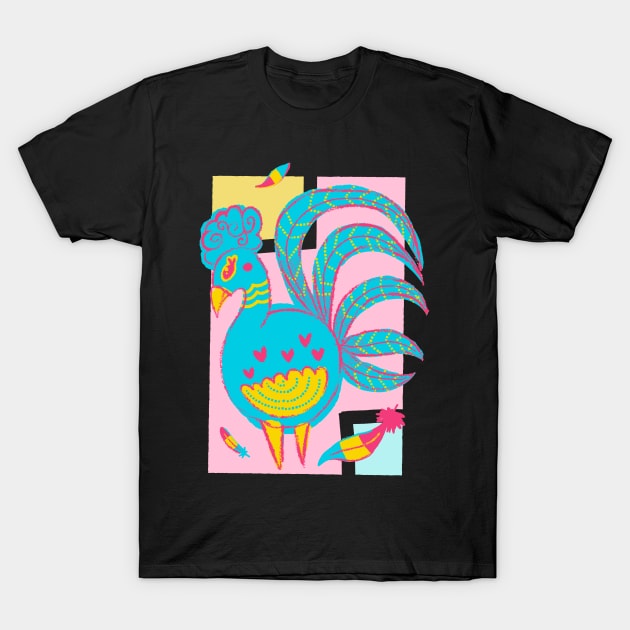 Pansexual Pride Month Silkie Chicken T-Shirt by narwhalwall